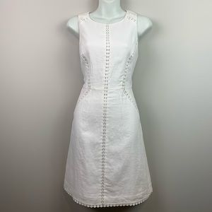 Ann Taylor eyelet Dress white size 6 NWT SUMMER